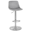 Scoop Brushed Stool Grey Velvet