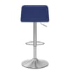 Cape Brushed Steel Stool Blue
