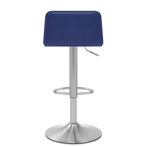 Cape Brushed Steel Stool Blue