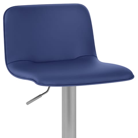 Cape Brushed Steel Stool Blue