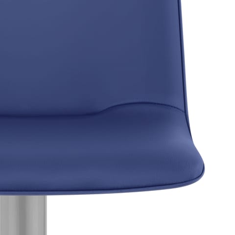 Cape Brushed Steel Stool Blue