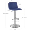 Cape Brushed Steel Stool Blue