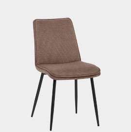 Abi Dining Chair Brown Fabric
