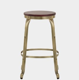 Amp Bar Stool Antique Brass