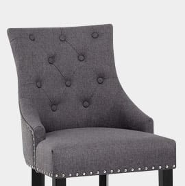 Ascot Bar Stool Charcoal Fabric