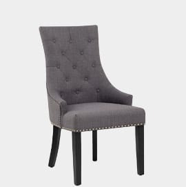 Ascot Dining Chair Charcoal Fabric