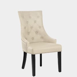 Ascot Dining Chair Cream Leather