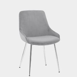 Aston Dining Chair Grey Velvet