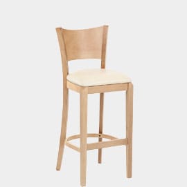 Bernice Wooden Stool Leather