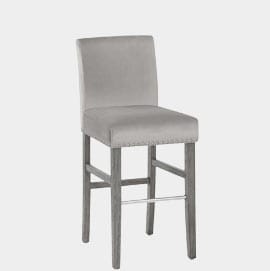 Brunswick Bar Stool Grey Velvet