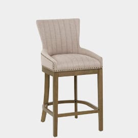 Chiltern Oak Bar Stool Tweed Fabric