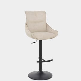 Creed Bar Stool Beige Fabric