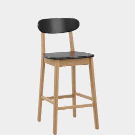 Culture Oak And Black Bar Stool
