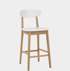 Culture Oak And White Bar Stool