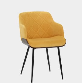Dakota Dining Chair Mustard Velvet