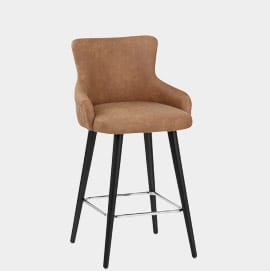 Diablo Bar Stool Tan With Black Legs