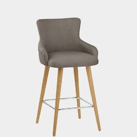 Diablo Oak Bar Stool Grey