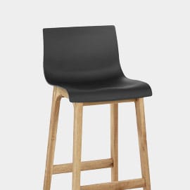 Drift Oak & Black Bar Stool