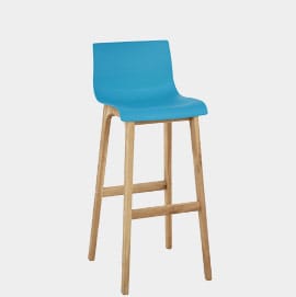 Drift Oak & Blue Bar Stool