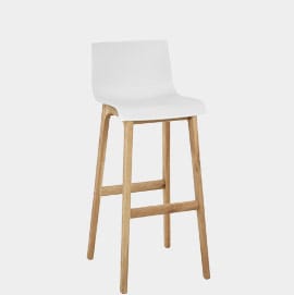 Drift Oak And White Bar Stool