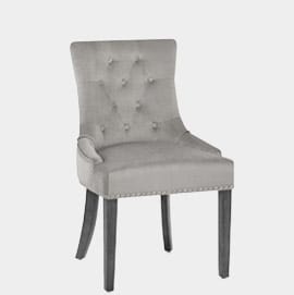 Etienne Dining Chair Grey Velvet