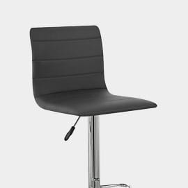 Fabio Real Leather Stool Black