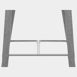 Contrasting Chrome H-Bar Footrest