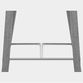 Contrasting Chrome H-Bar Footrest