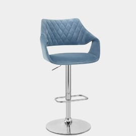 Fairfield Bar Stool Blue Velvet