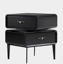 Florence Bedside Table Black