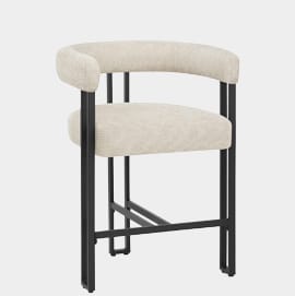 Gigi Bar Stool Cream Fabric