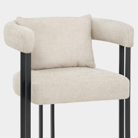 Gigi Chair And Cushion Cream Fabric