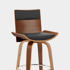 Harper Bar Stool Walnut and Black