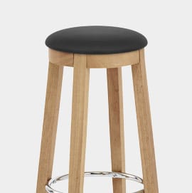 Ikon Kitchen Stool Oak and Black