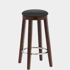 Ikon Kitchen Stool Walnut & Black