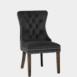 Kensington Dining Chair Black Velvet