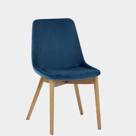 Kobe Dining Chair Blue Velvet