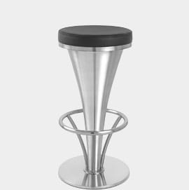 Kone Brushed Steel Stool