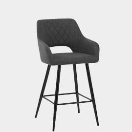 Lopez Bar Stool Charcoal Fabric