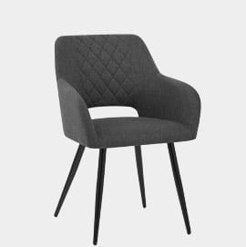 Lopez Dining Chair Charcoal Fabric