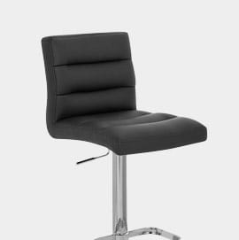 Lush Chrome Stool Black