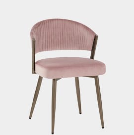 Lusso Dining Chair Pink Velvet