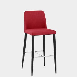 Morgan Kitchen Stool Red Fabric