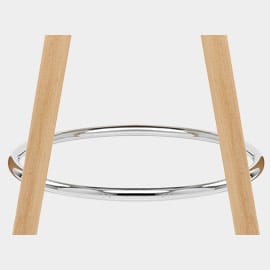 Wood Frame And Circular Footrest