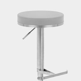 Oracle Brushed Steel Stool Grey
