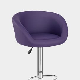 Purple Faux Leather Eclipse Bar Stool