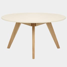 Radius Coffee Table Oak and Cream