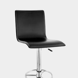 Real Leather High Back Stool