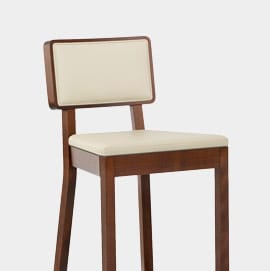 Regency Stool Walnut And Cream