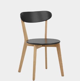 Rush Oak And Black Dining Chair